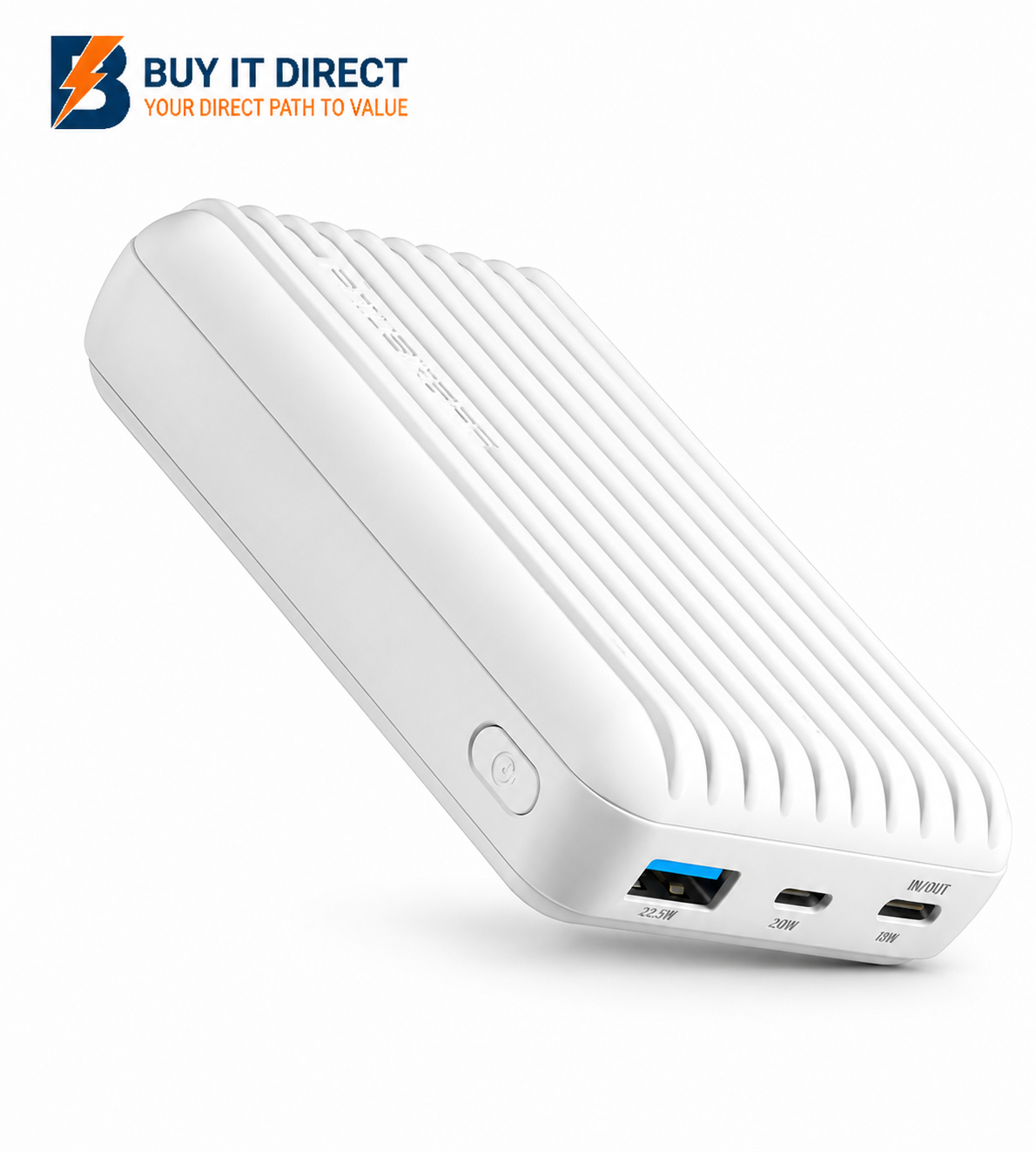 Promate Titan 10C Ultra Compact Rugged 10000mAh Power Bank White