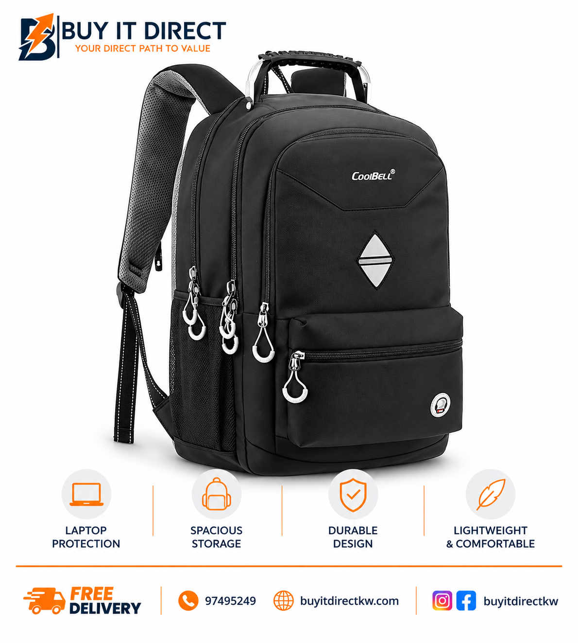 Coolbell 18.4 Inch Laptop Backpack