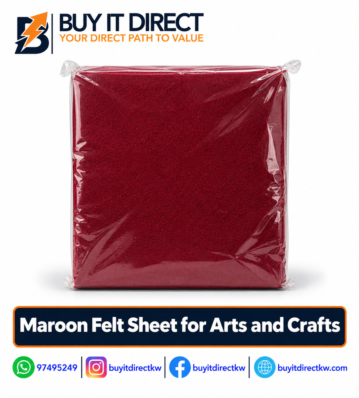 Felt Sheet Maroon