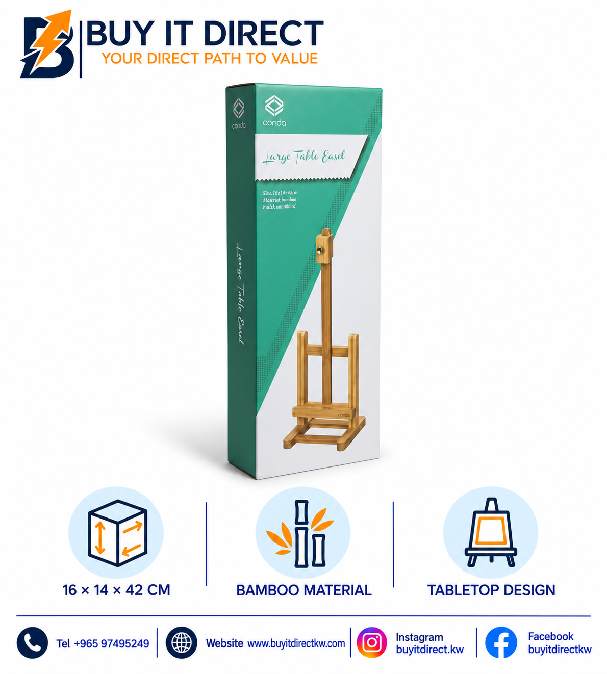 Conda Table Easel 16 x 14 x 42 cm