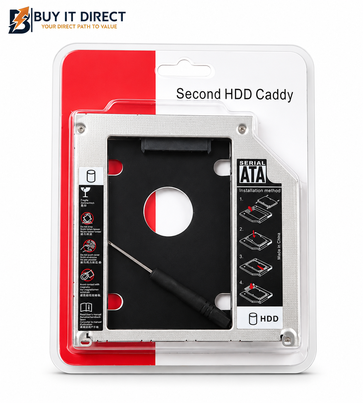 Caddy Universal Second HDD, 2.5 inch, 12.5mm