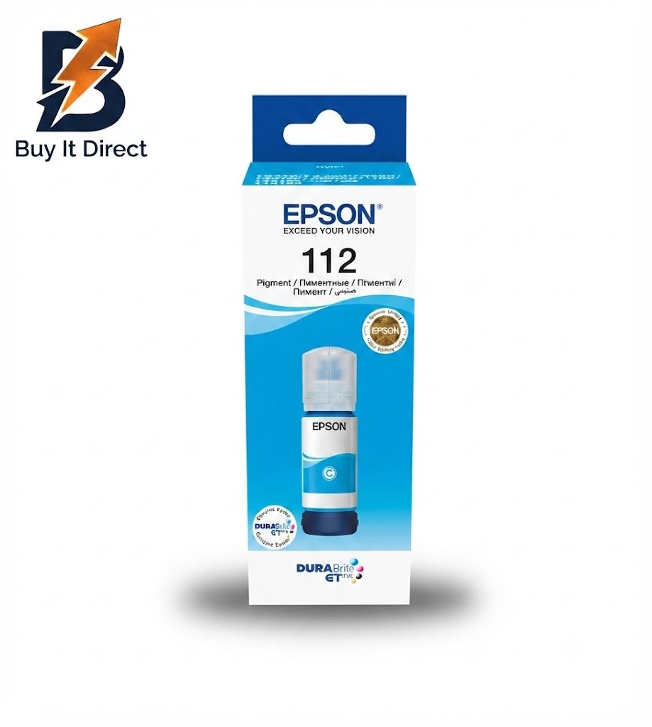 1 × عبوة حبر Epson 112 EcoTank Pigment Cyan سعة 70 مل