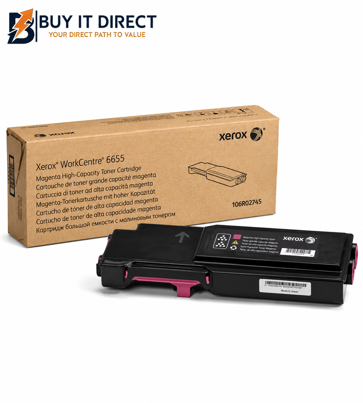 Xerox Workcentre 6655 Magenta High Capacity Toner Cartridge 106R02745