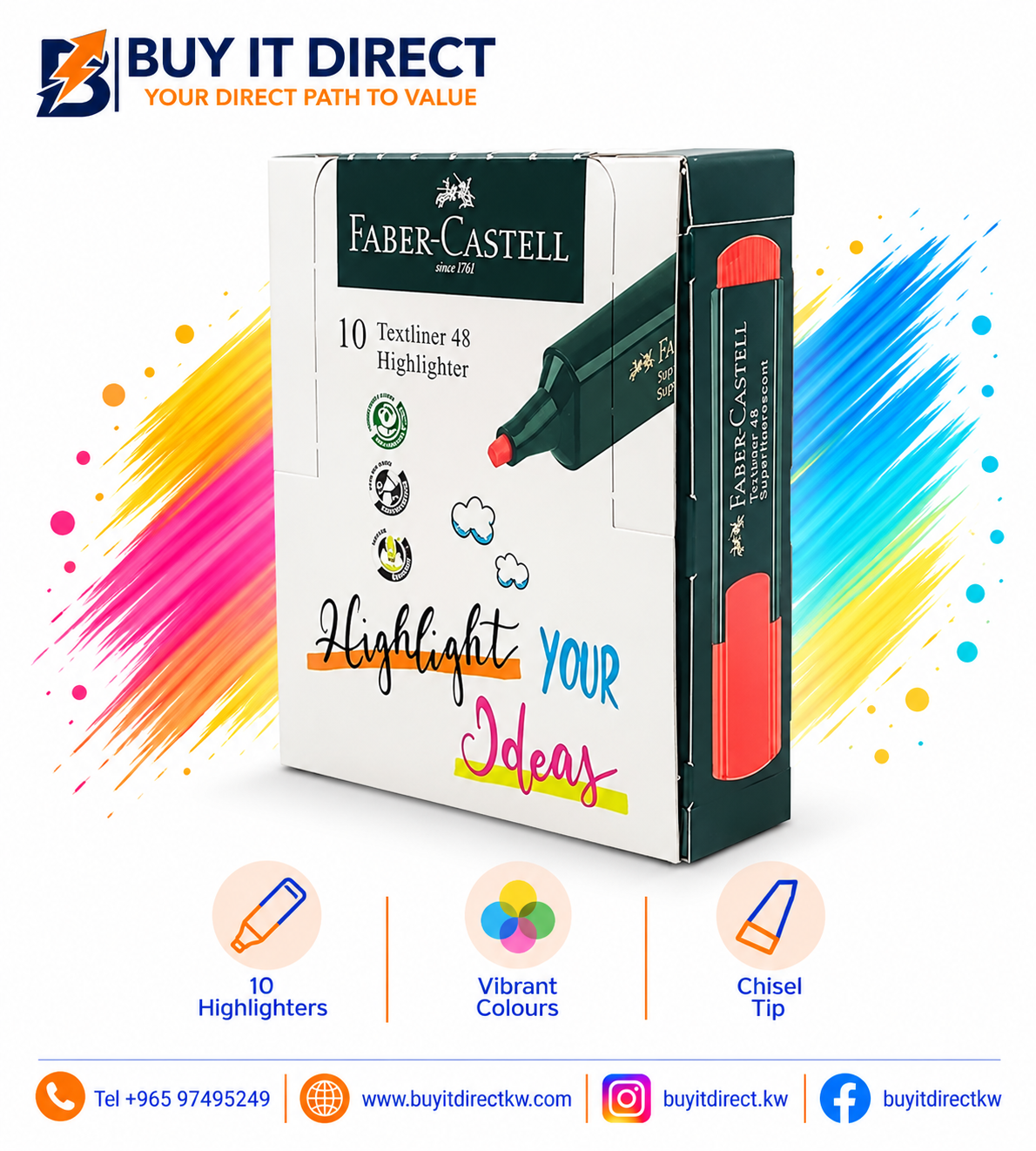 Faber-Castell Textliner 48 Red Highlighter