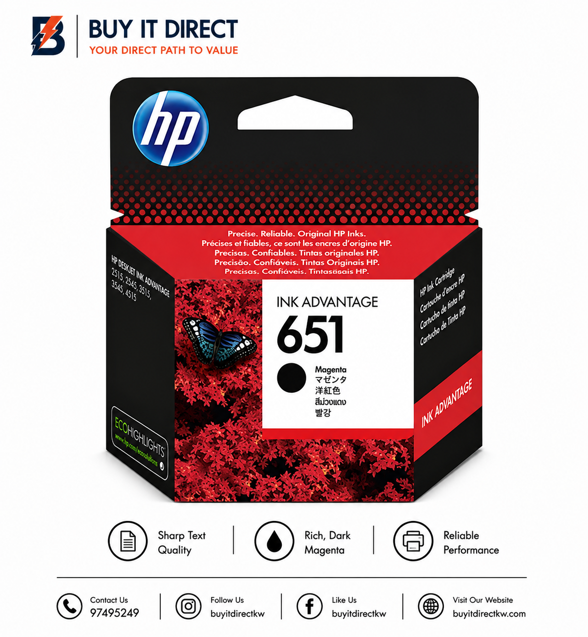 HP 651 Black Original Ink Advantage Cartridge