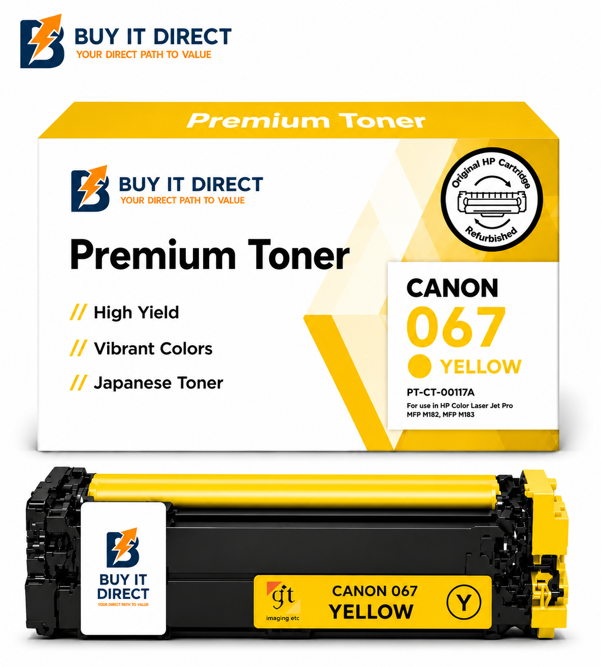 Premium Canon 067 Yellow Laser Toner Cartridge