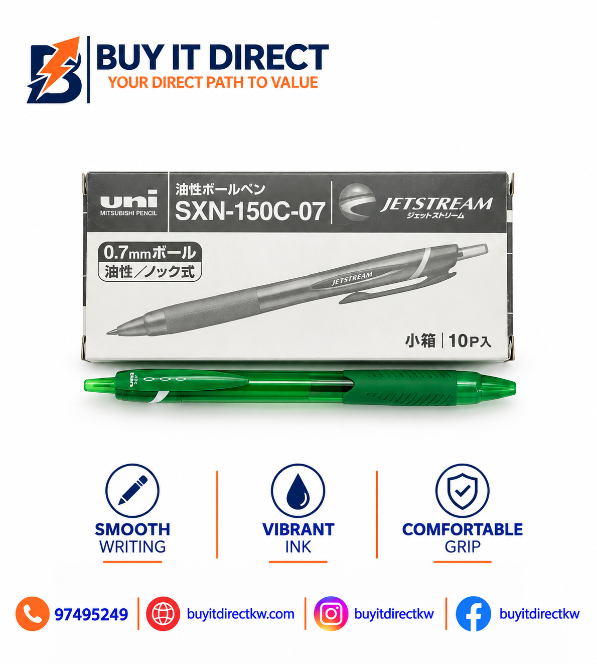 JETSTREAM BALL PEN 0.7mm Green