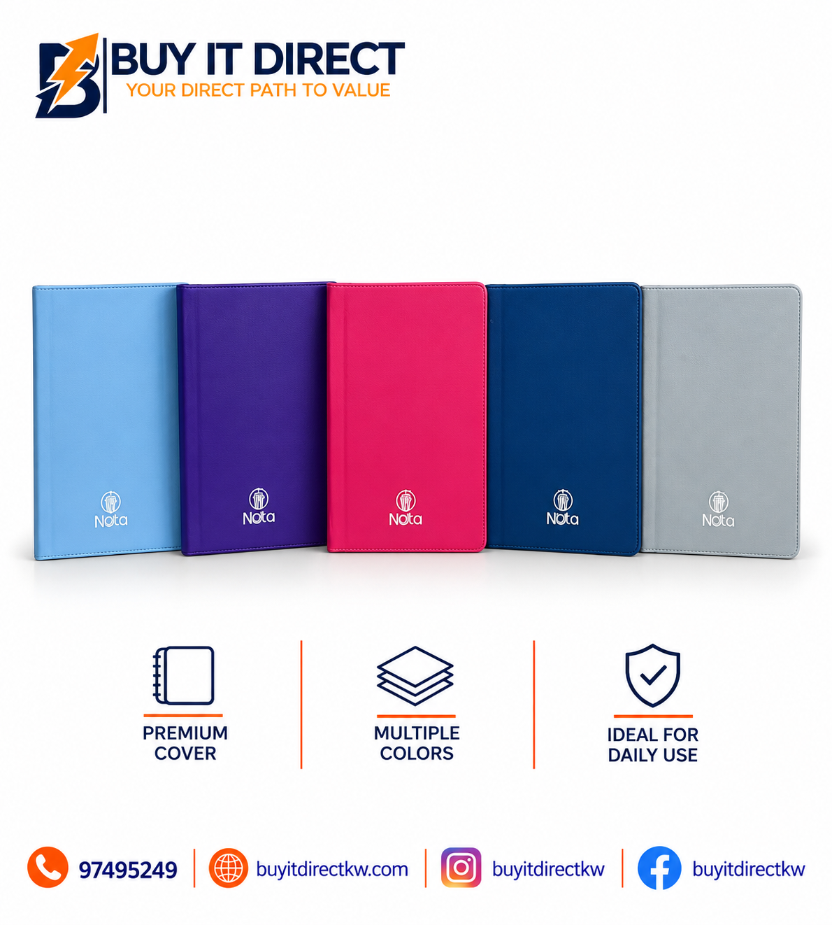 Nota Hardcover Notebook Assorted Colors