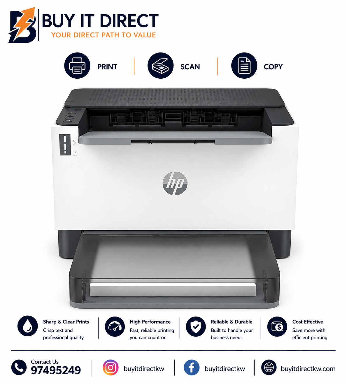 طابعة HP LaserJet Tank 2502dw أحادية اللون A4 مع Wi-Fi وEthernet والطباعة التلقائية على الوجهين