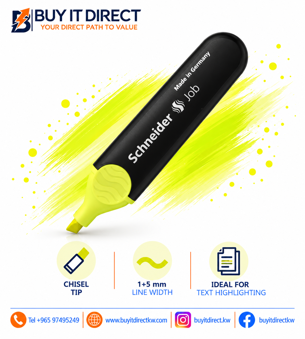 Schneider Job Highlighter – Neon Yellow