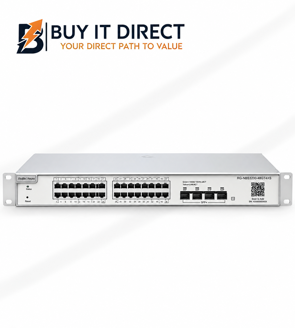 Ruijie RG NBS3200 24GT4XS P 24 Port Gigabit Layer 2 Plus Cloud Managed PoE Switch