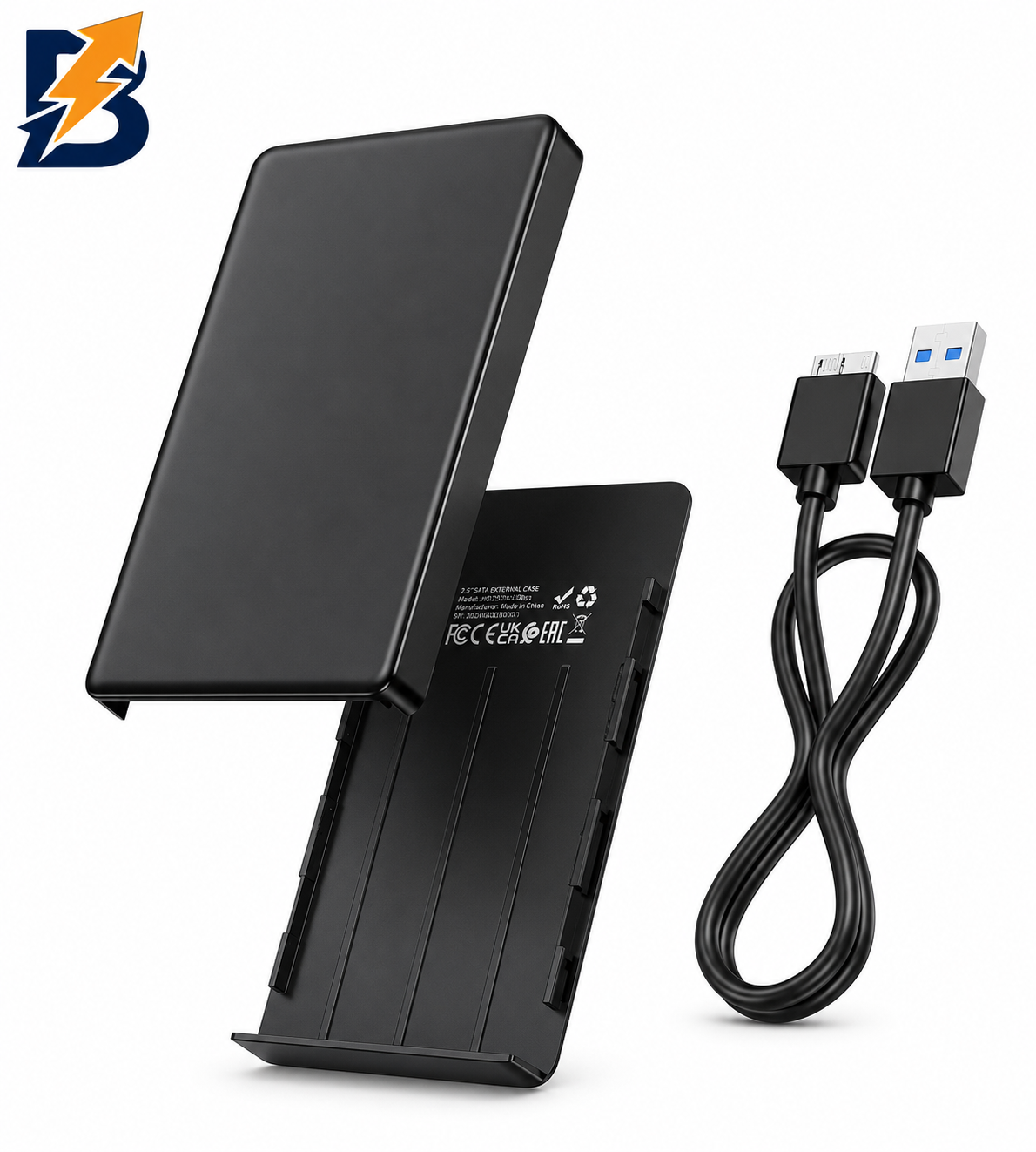 غطاء منزلق لعلبة محرك الأقراص الصلبة Hoco HB46 USB3.0 SATA مقاس 2.5 بوصة