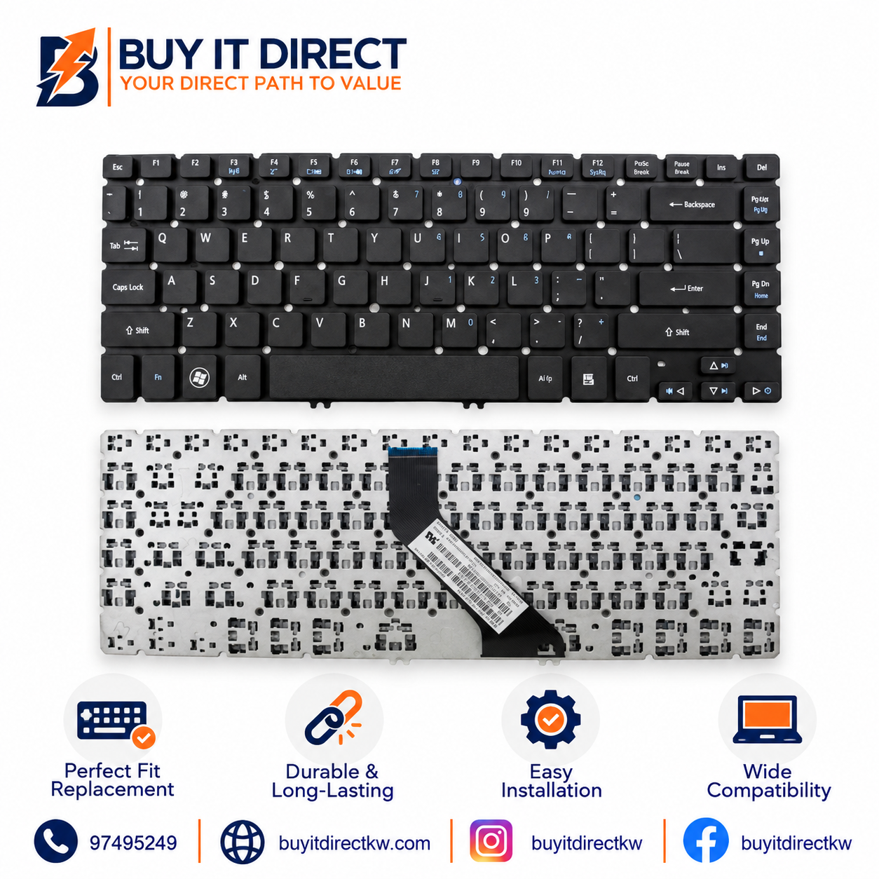 ACER Aspire Laptop Keyboard Compatible with V5 431 V5 471 M5 481 Series