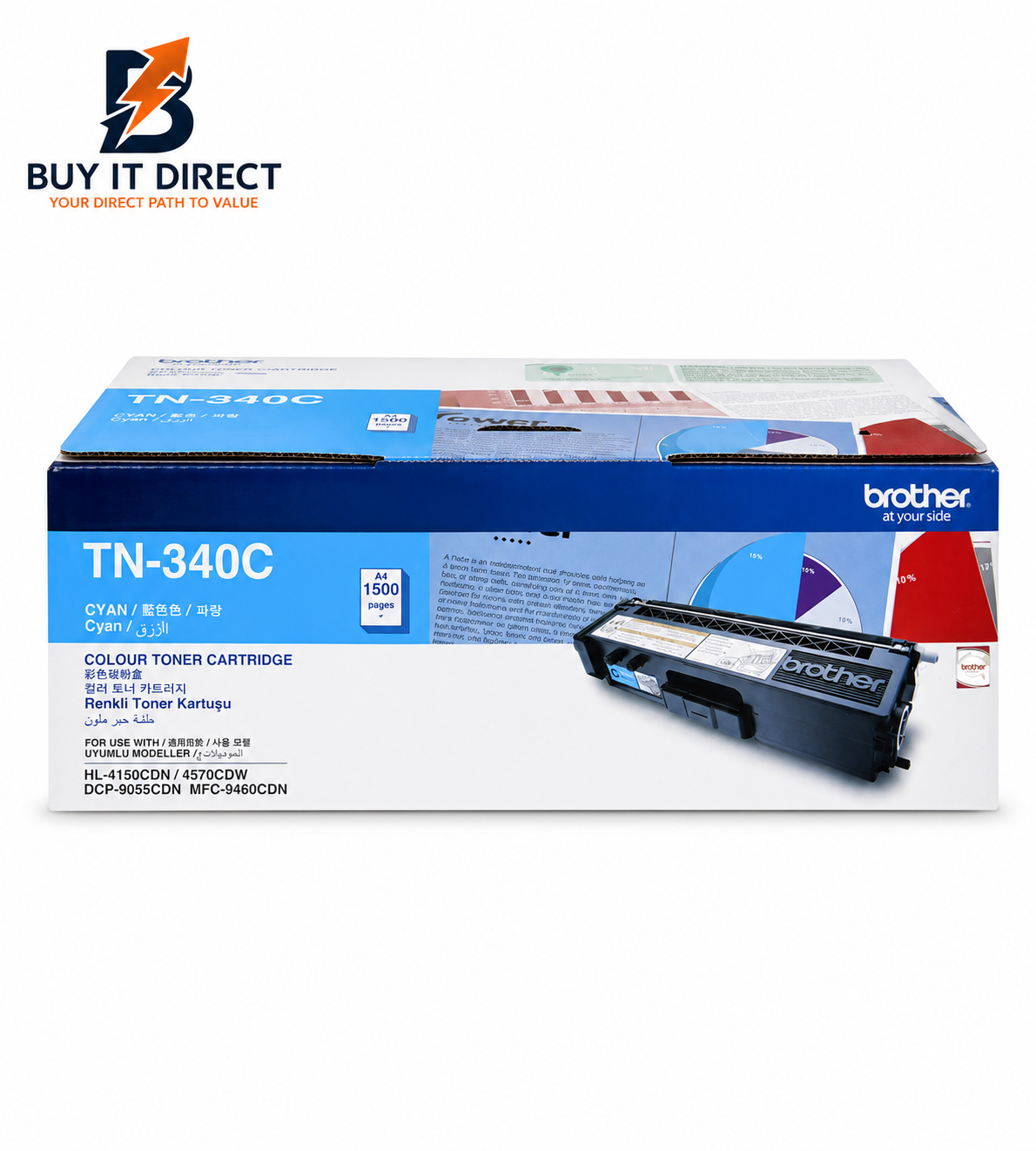 Brother TN340C Cyan Toner