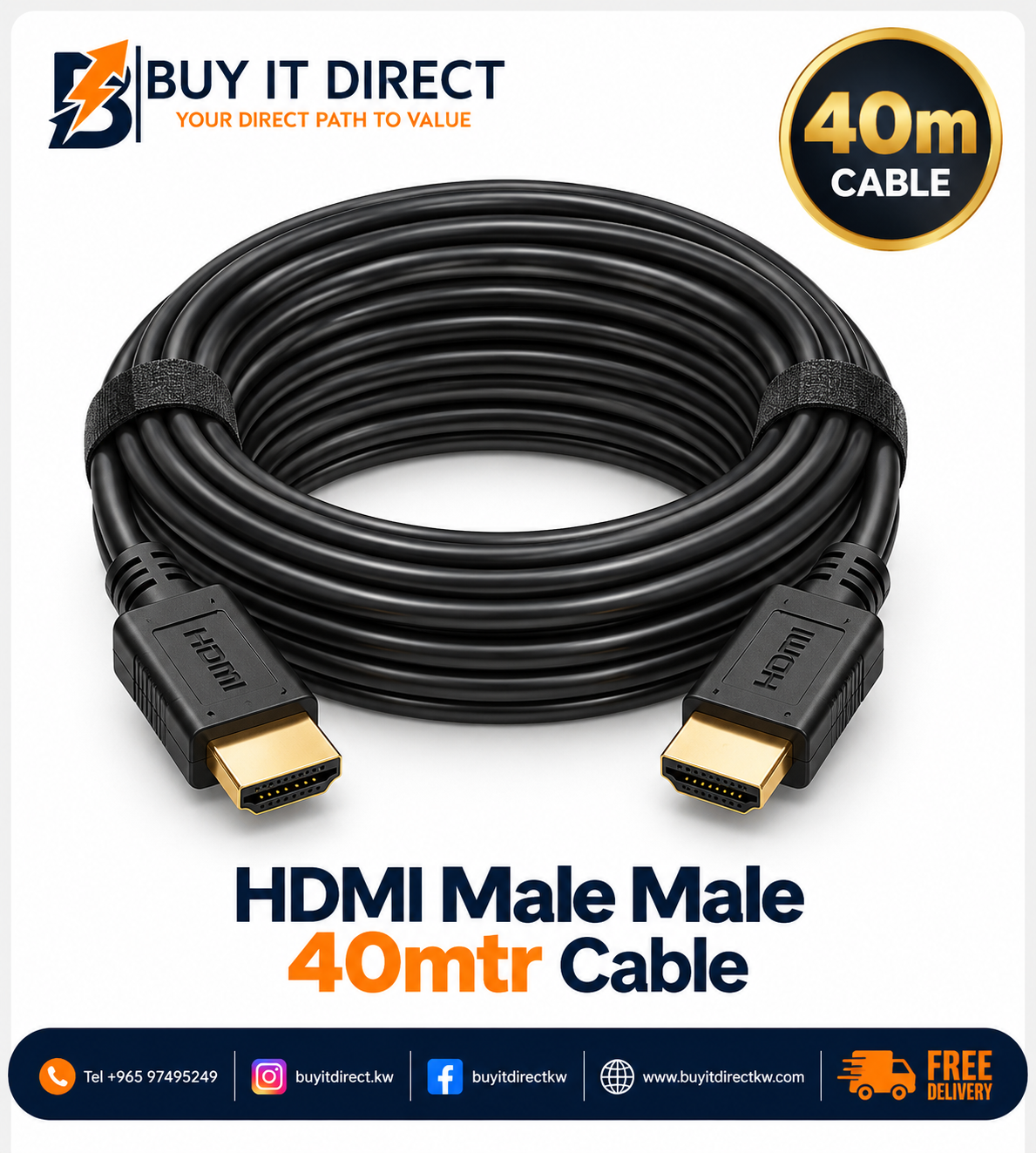 HDMI 40mtr Male Male Cable