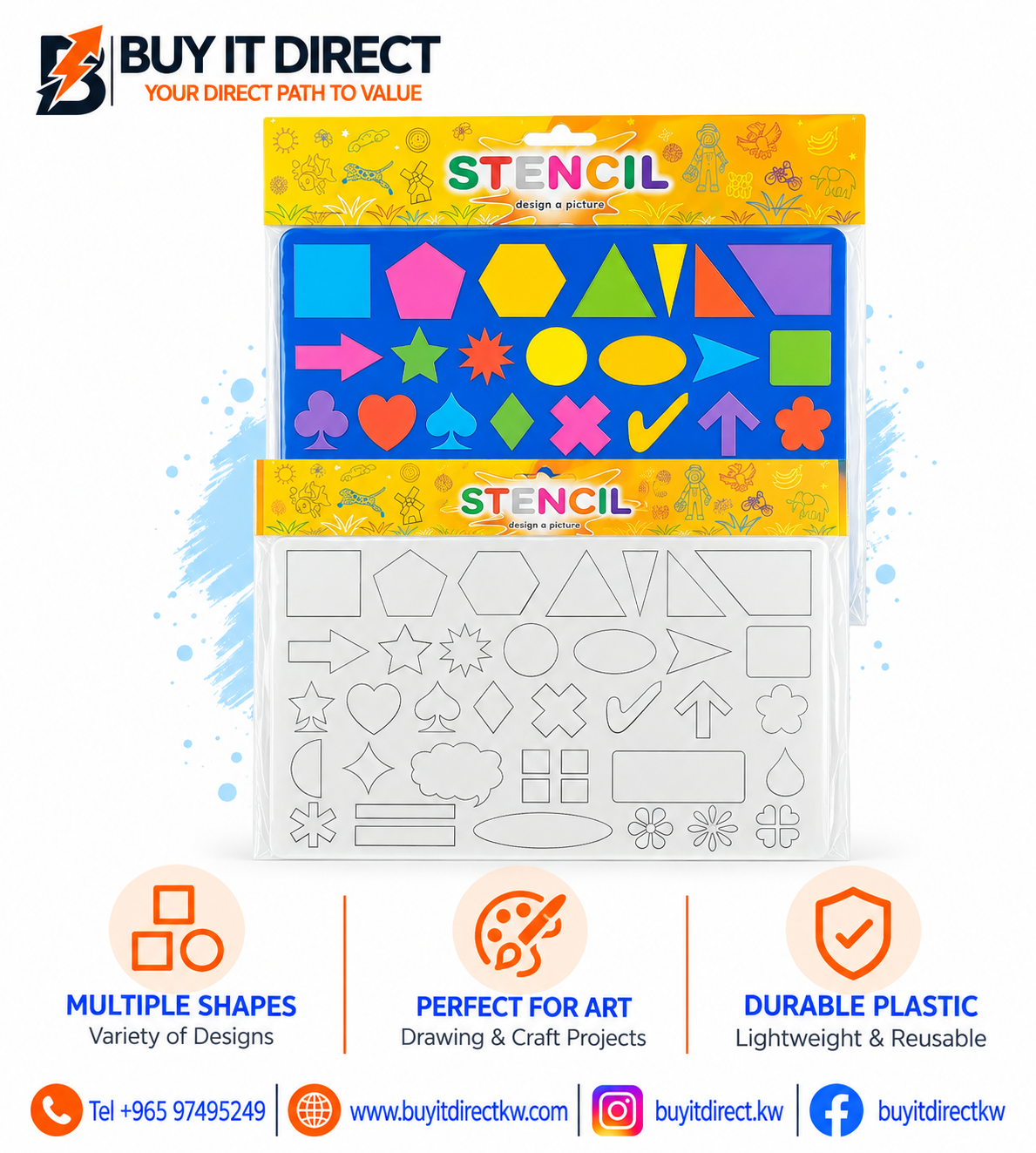 Picture Design Stencils – Letters & Numbers