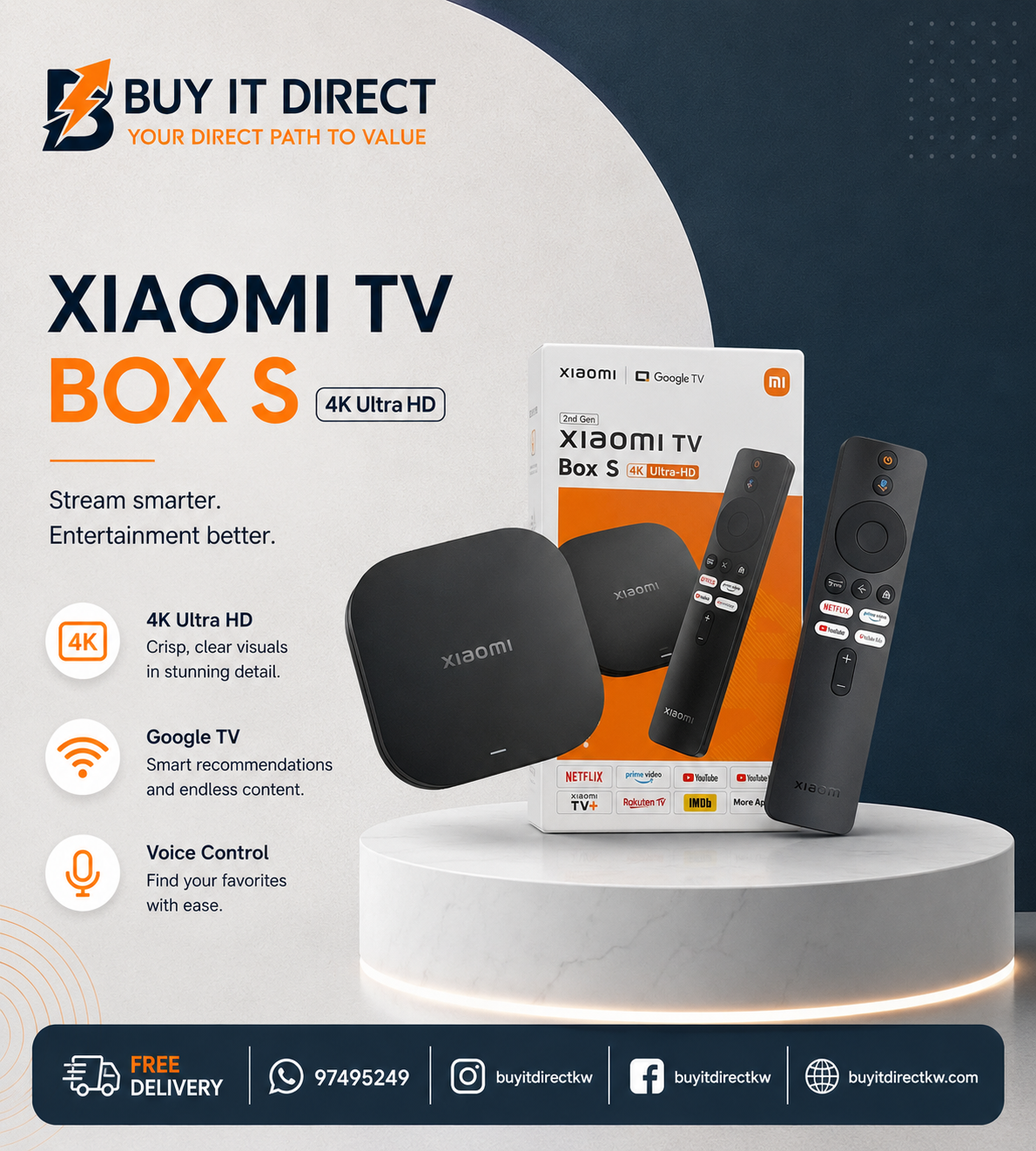Xiaomi Mi TV Box S 3rd Gen 4K Google TV