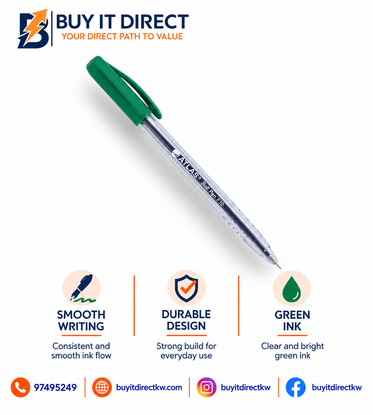 BP100F 0.7 Green Pen