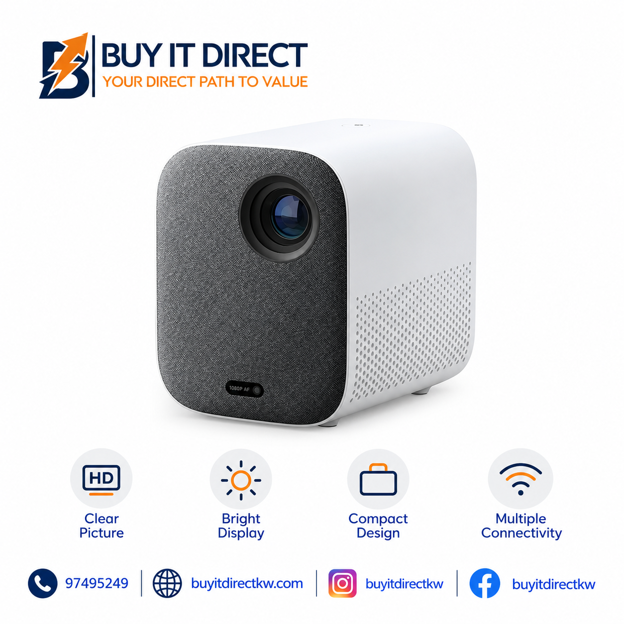 Mi Smart Projector 2 1080p Full HD White