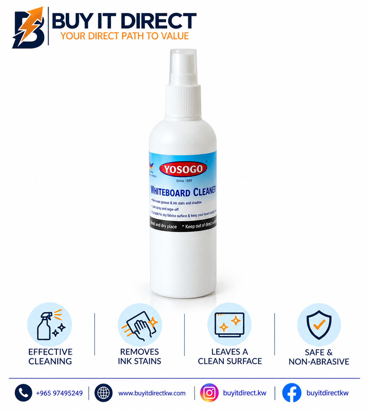 YOSOGO White Board Cleaner 250ml