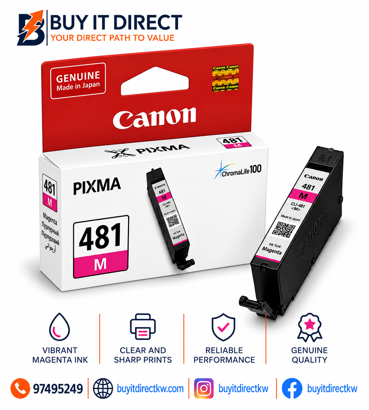 Canon Pixma 481 Magenta Ink Cartridge