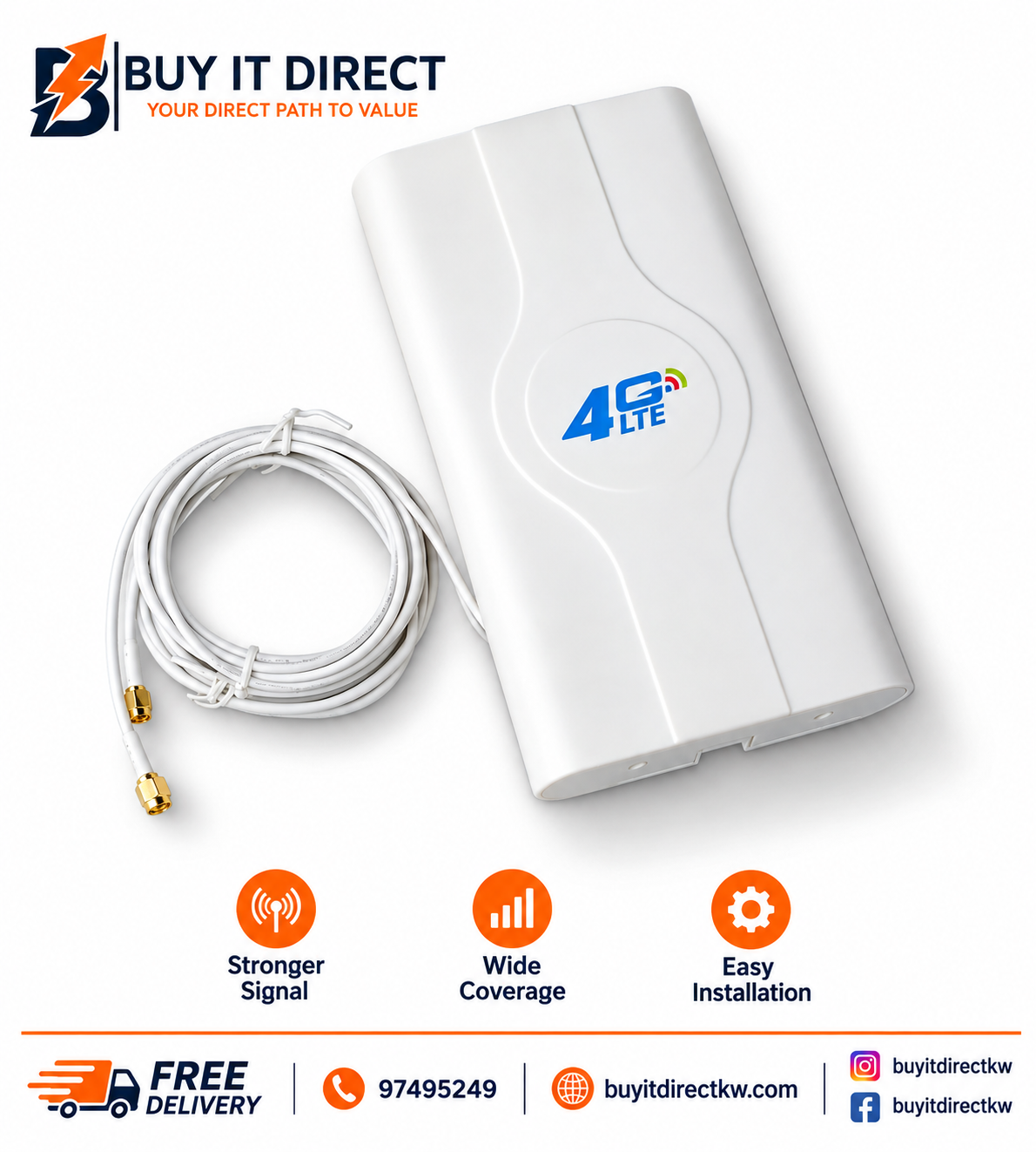 4G Big 50dBi TS9 Antenna
