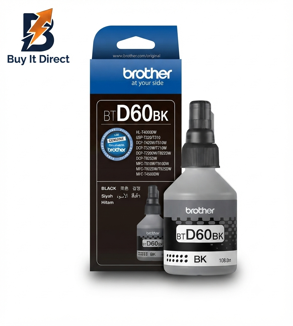 Brother BTD60BK Genuine Black Ink Bottle
