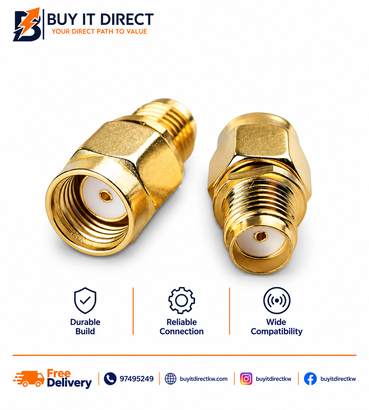 SMA Male To Female Antenna Connector
