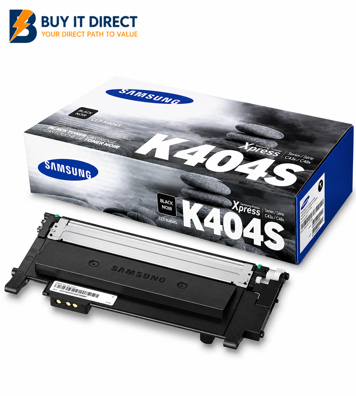Samsung CLTK404S Xpress C43with C48FW Toner Cartridge, 1500 Page Yield Black