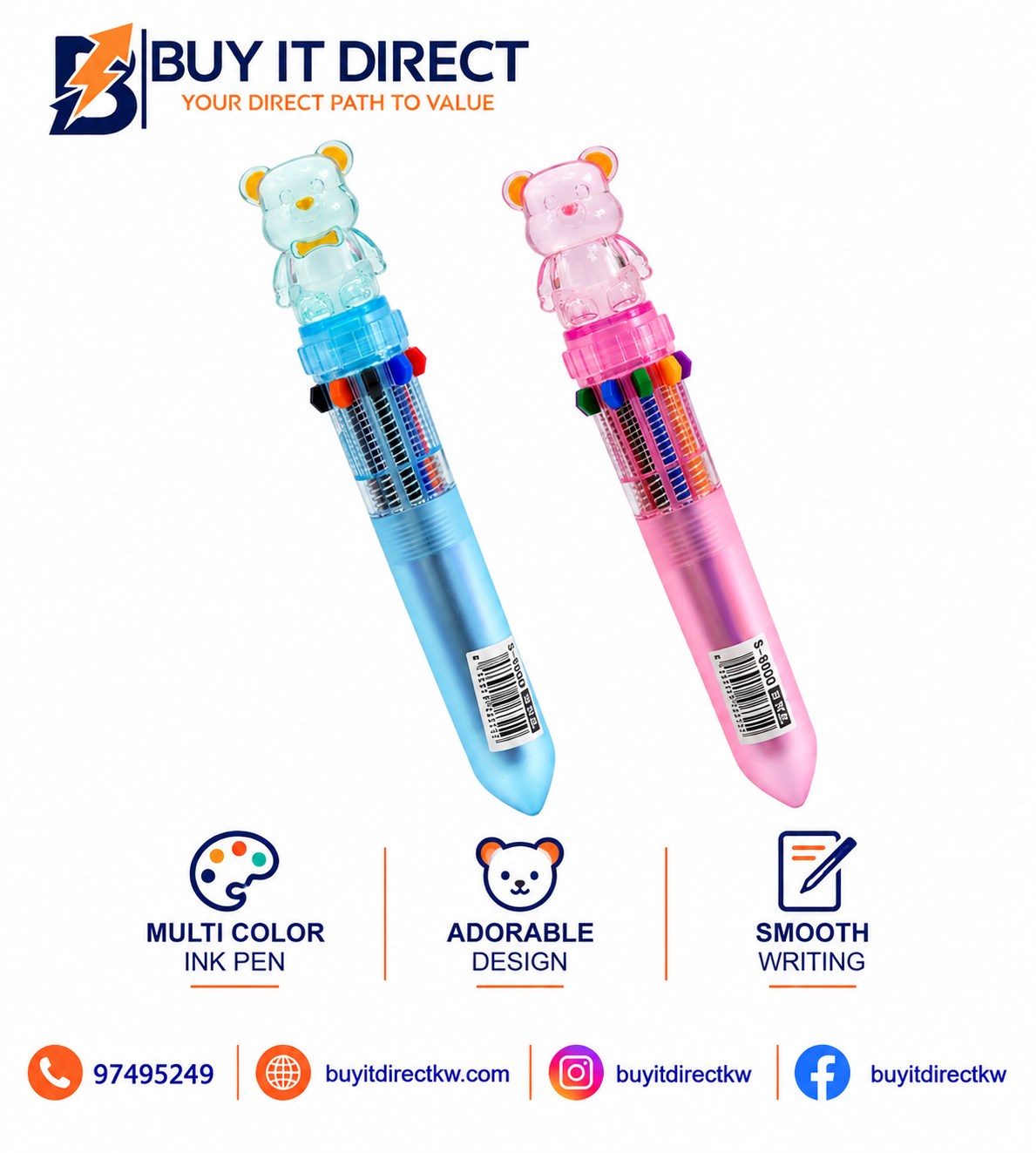 10 in 1 Multicolor Pen 0.5mm