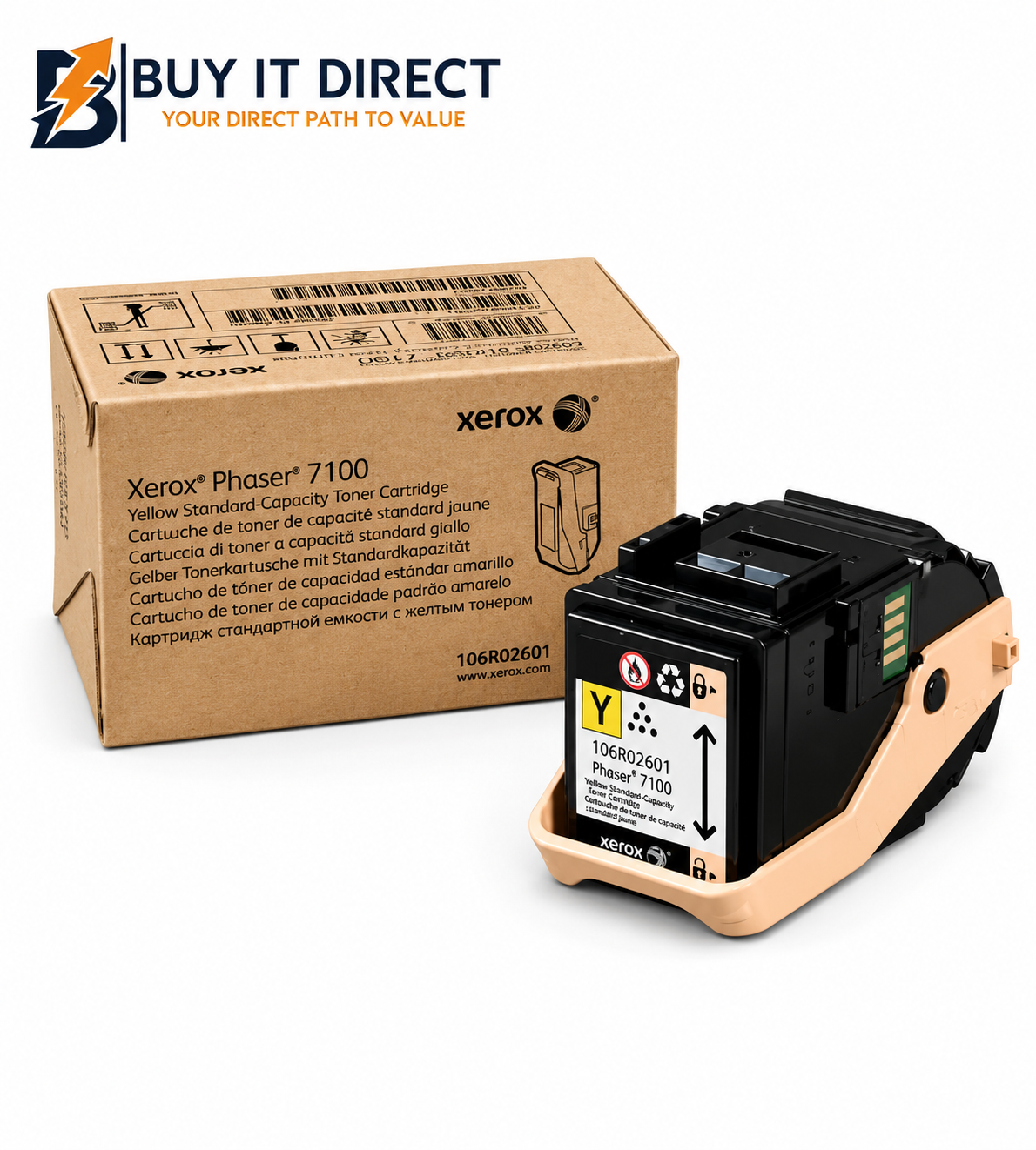 Xerox Phaser 7100 Yellow Toner Cartridge (106R02608)