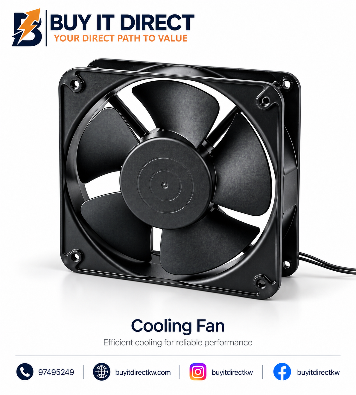 Case Fan 8*8 Black 1CM 12V