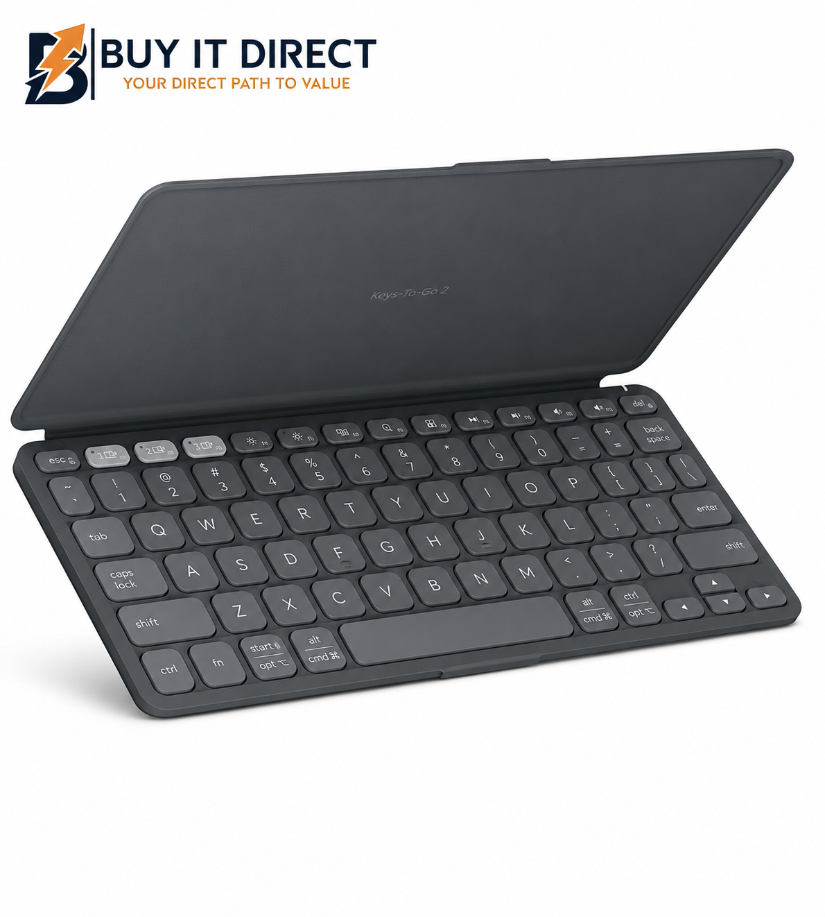 Logitech Keys-To-Go 2 Ultra-portable Keyboard with Cover (Multi-Device) – Arabic/English