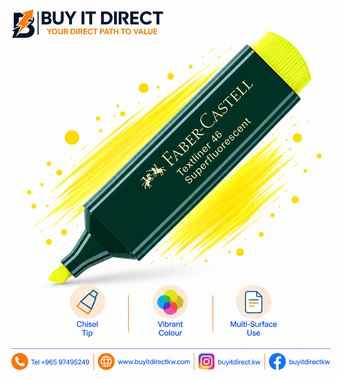 Faber-Castell Textliner 48 Superfluorescent Yellow Highlighter