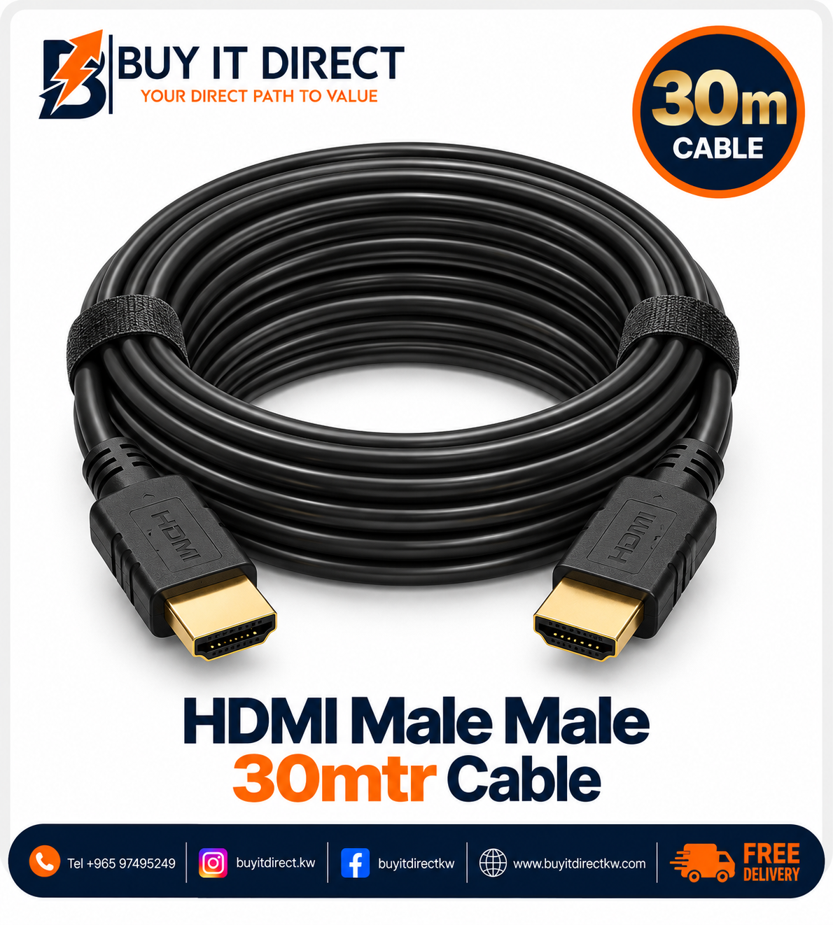 HDMI 30mtr Male Male Cable