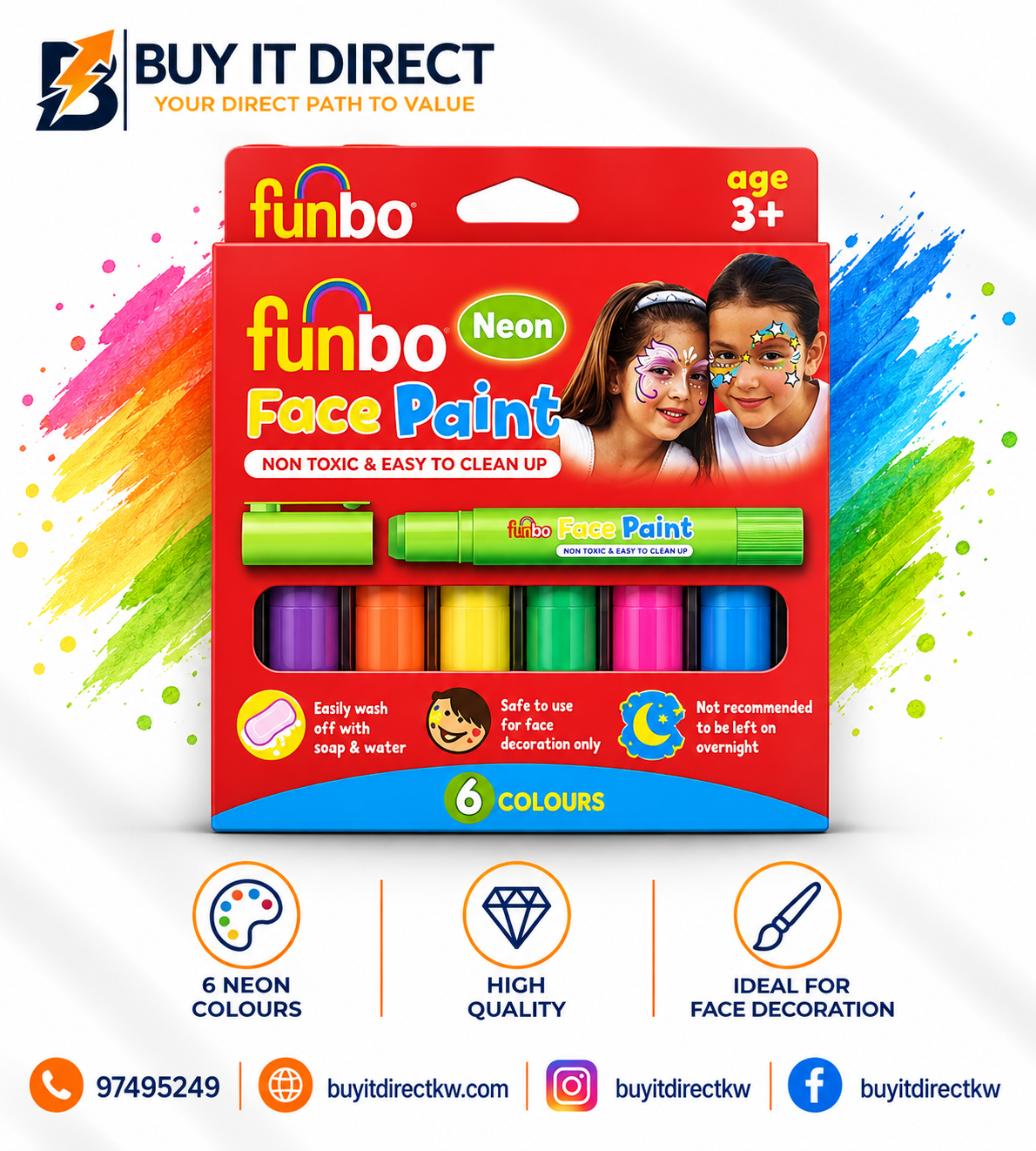 Face Paint 6 Colors