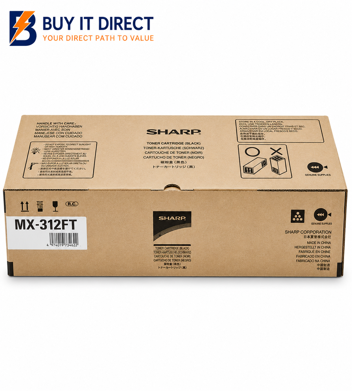 Sharp Toner Cartridge Mx 312Ft Black
