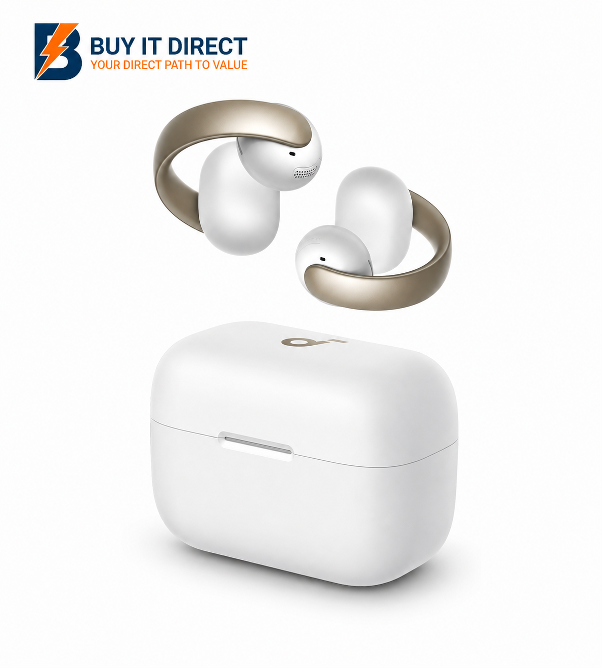 Anker Soundcore AeroClip Open Ear Wireless Earbuds White