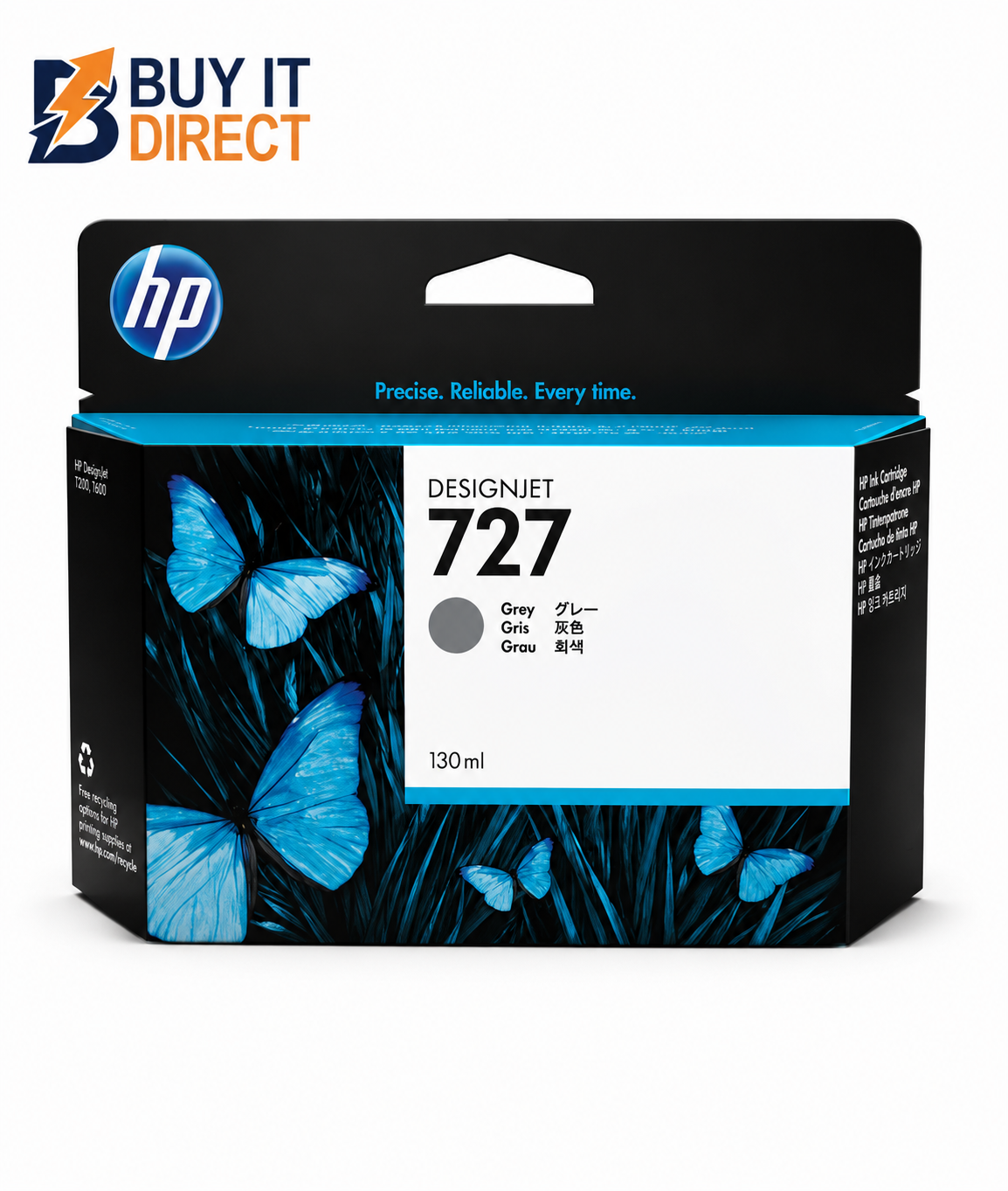 خرطوشة حبر HP 727 DesignJet الرمادية