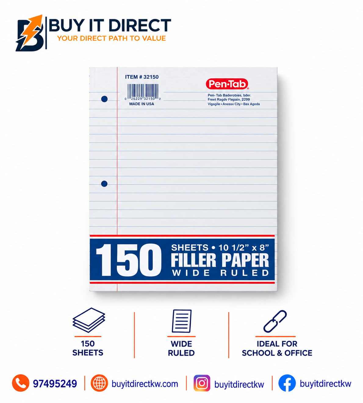 Mead College Ruled Notebook 150 Sheets