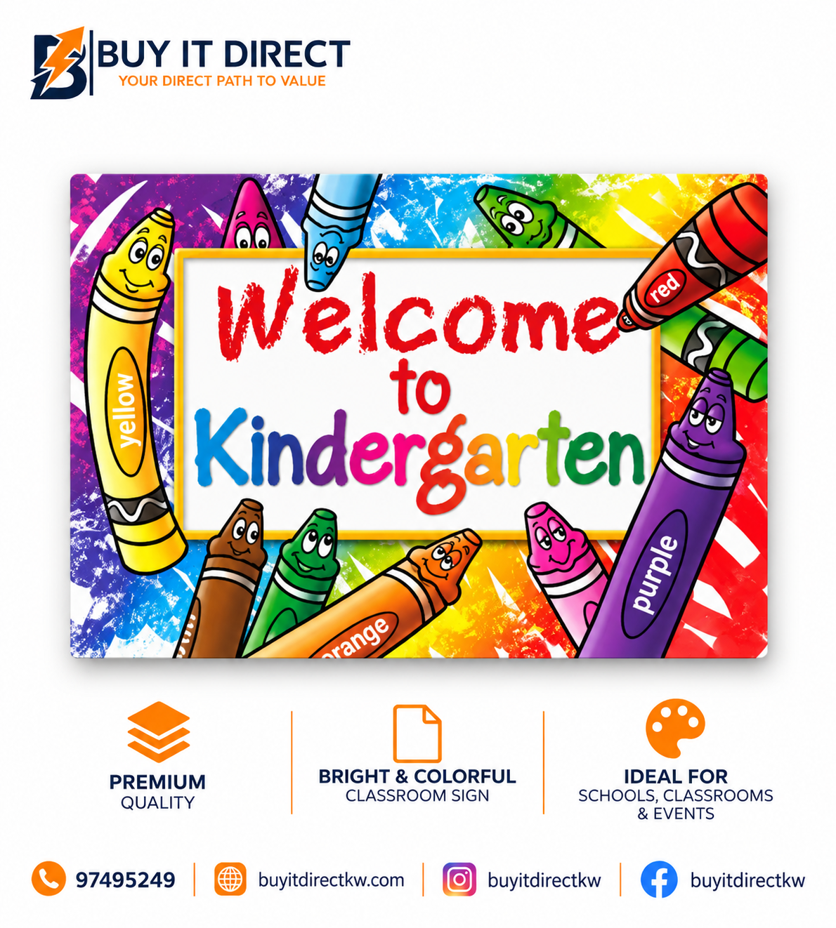 Postcard 4 x 6 Inch 30 Cards per Pack – Welcome to Kindergarten Crayons