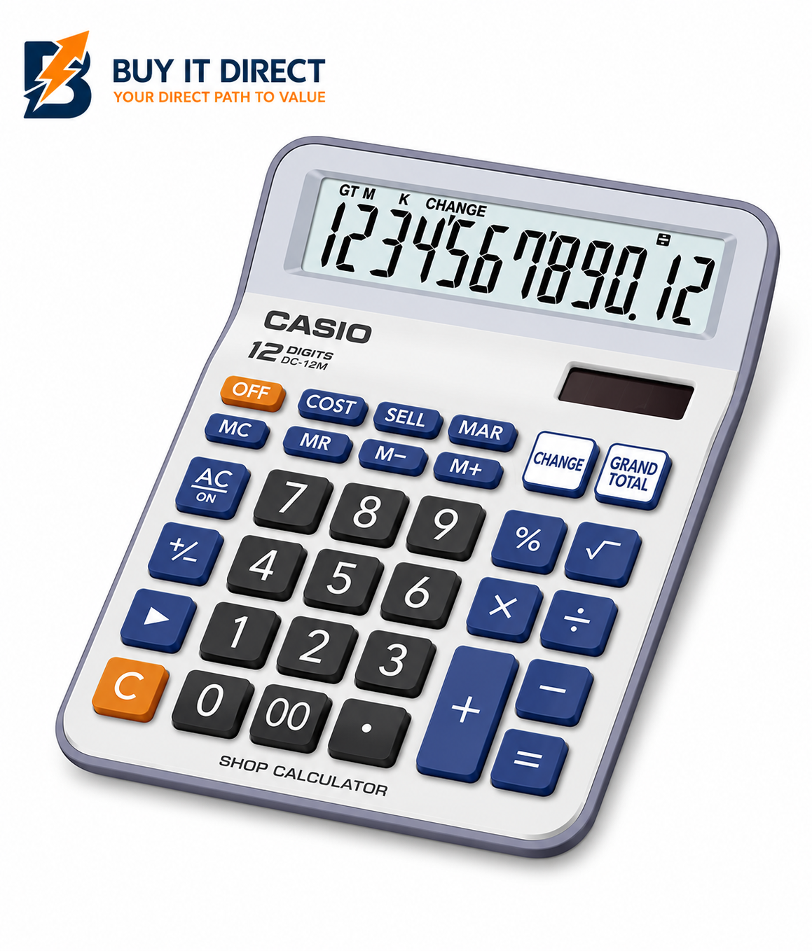 Casio DC12MWDP 12 Digit Desktop Calculator