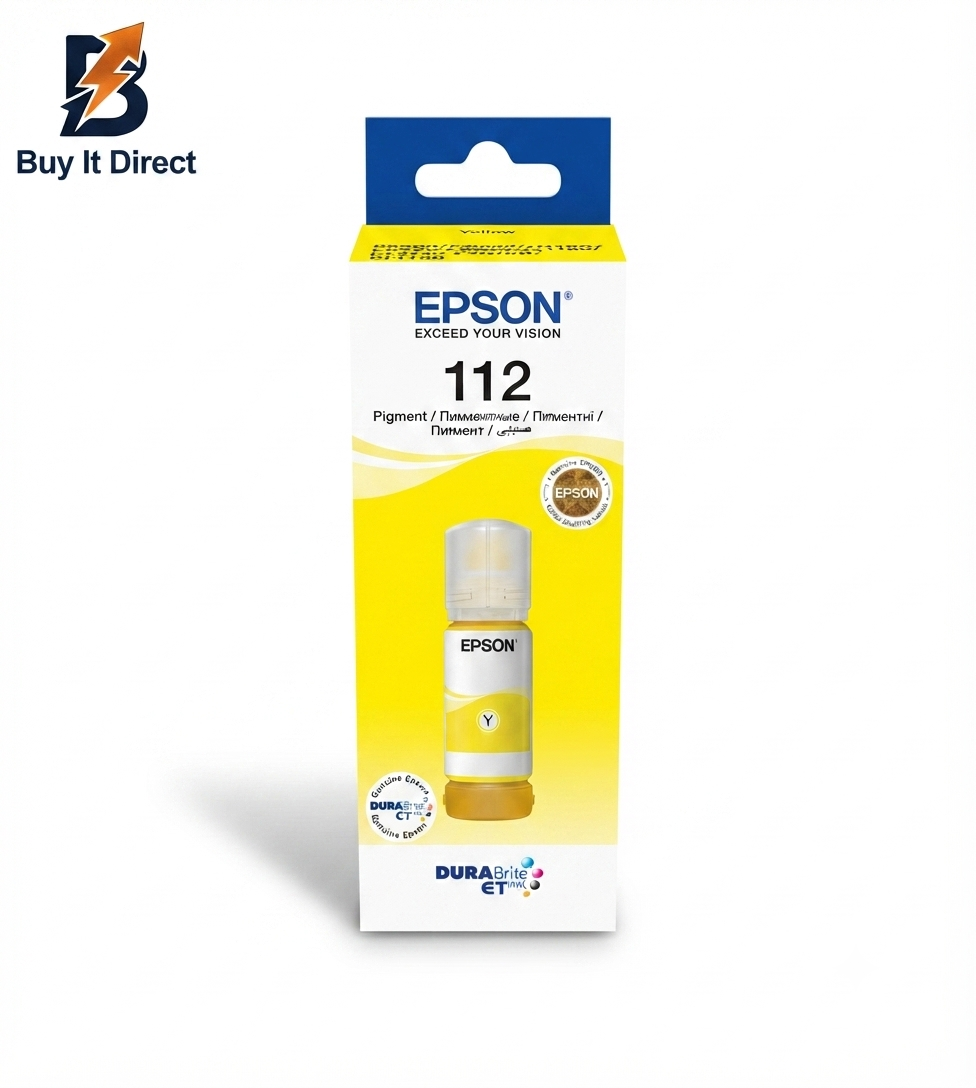 1 × عبوة حبر Epson 112 EcoTank Pigment Yellow سعة 70 مل
