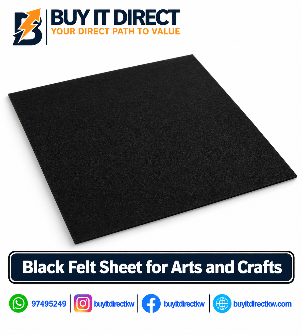 FELT SHEET BLACK