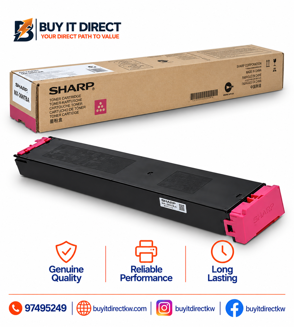 Sharp MX-23FT-MA Magenta Original Toner Cartridge