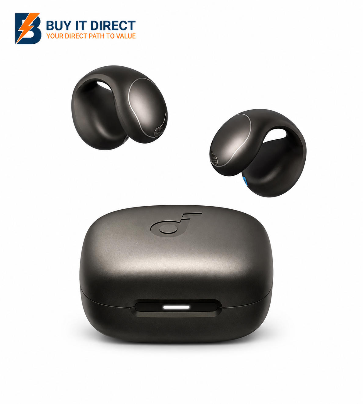 Anker Soundcore C40i Clip On Open Ear Wireless Earbuds Gray