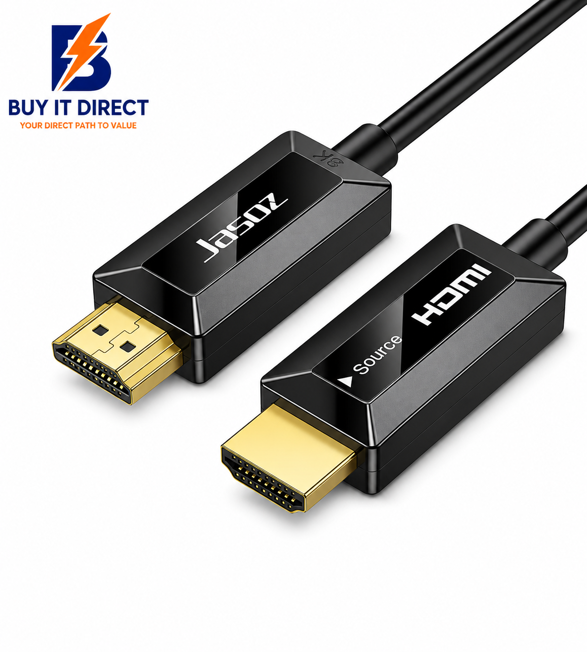 كابل Jasoz A133 HDMI 2.1 فايبر أوبتيك بدقة 8K 60Hz و4K 120Hz – بطول 15 متر