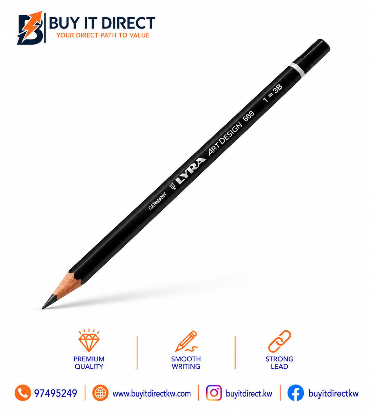LYRA Rembrandt Art Design 669 3B Graphite Pencil