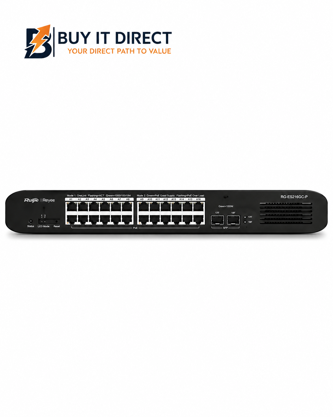روجي رييي RG ES226GC P سويتش جيجابت ذكي 26 منفذ بإدارة سحابية ودعم PoE