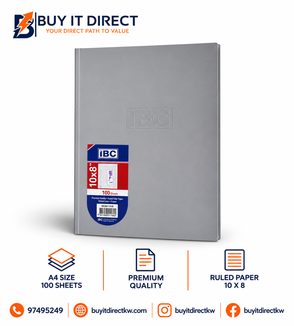 IBC Arabic Ruling A4 Notebook 100 Sheets